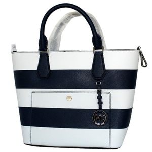💋Michael Kors Blue & White Staffano Bag